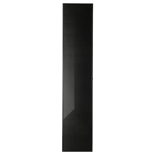 HÖGBO Glass door, black, 40x192 cm , 40x192 cm