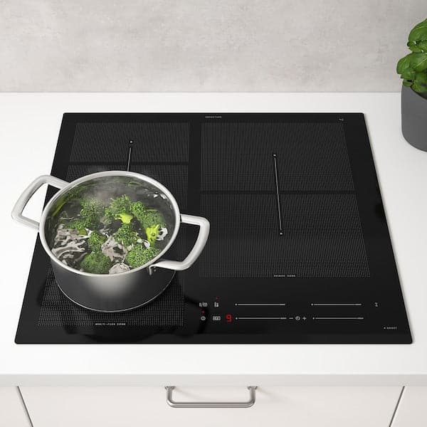 HÖGKLASSIG - Induction hob, IKEA 700 black, 59 cm - best price from Maltashopper.com 40467826