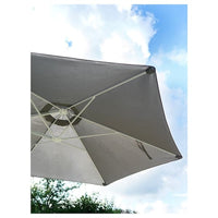 HÖGÖN - Parasol, hanging with base, light grey/Hjältön grey, 270 cm - best price from Maltashopper.com 79435108
