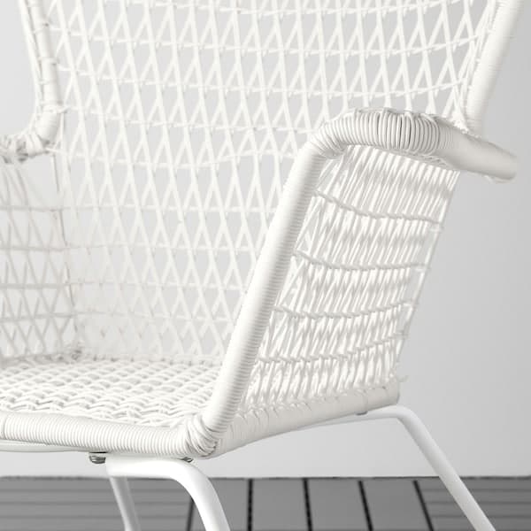 HÖGSTEN - Garden armchair, white , - best price from Maltashopper.com 50209865