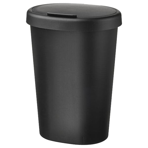 HÖLASS - Bin with lid, black, 8 l - best price from Maltashopper.com 00520500