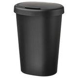 HÖLASS bin with lid, black, 8 l