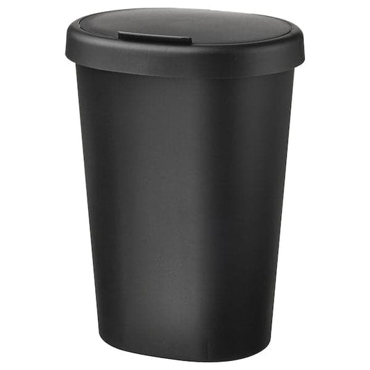 Ikea HÖLASS - Bin with lid, black, 8 l