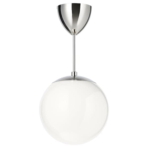 HÖLJES - Pendant downlighter, white, 25 cm