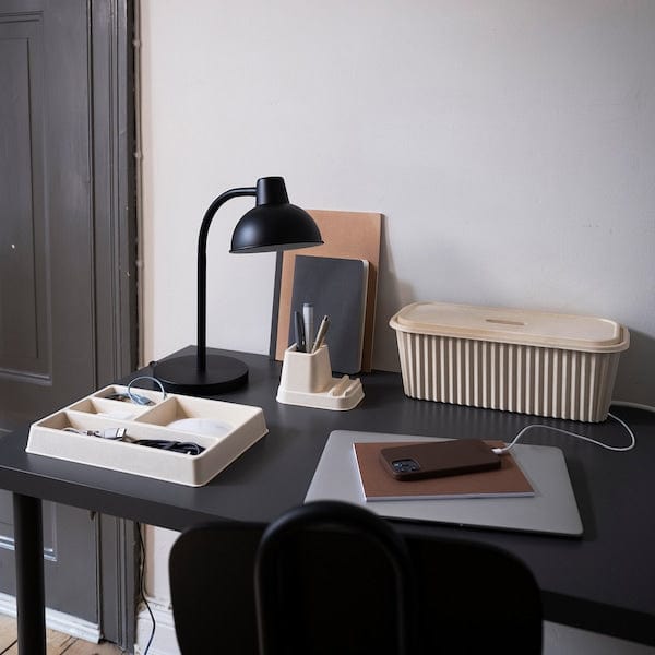 Ikea HÖNSNÄT - Cable management box, natural, 38x18x14 cm