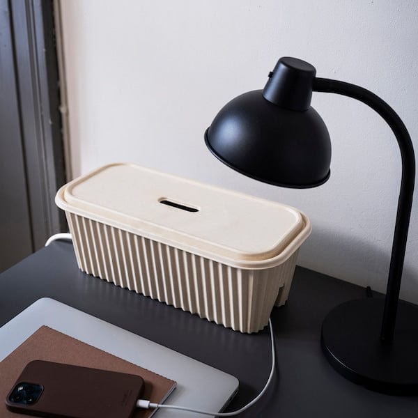 Ikea HÖNSNÄT - Cable management box, natural, 38x18x14 cm