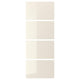 HOKKSUND 4 panels for sliding door frame, high-gloss light beige, 75x201 cm