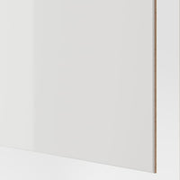 HOKKSUND - 4 panels for sliding door frame, high-gloss light grey, 75x201 cm - best price from Maltashopper.com 30382347
