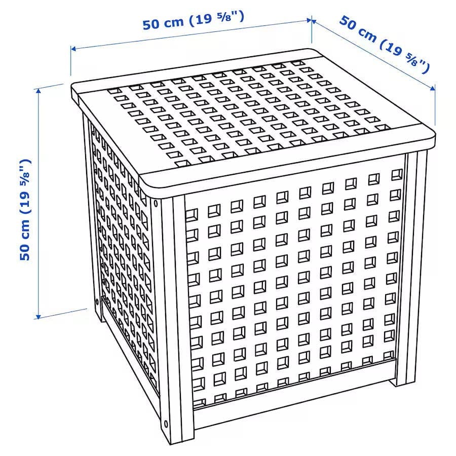 Ikea HOL - Side table, acacia, 50x50 cm