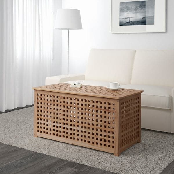 Ikea HOL - Storage table, acacia, 98x50 cm