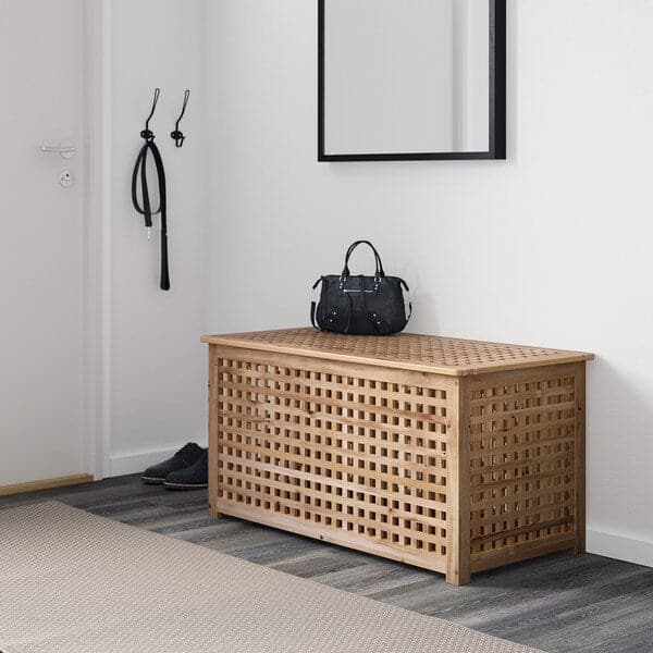 Ikea HOL - Storage table, acacia, 98x50 cm