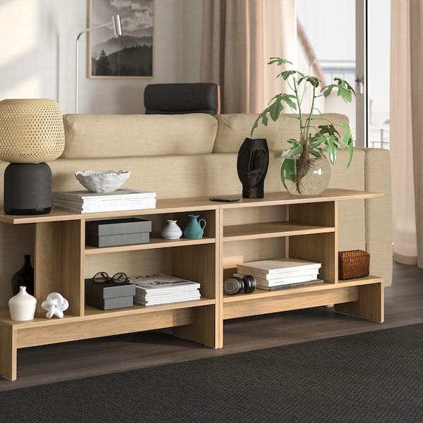 Ikea HOLMERUD - Side table, oak effect, 80x31 cm