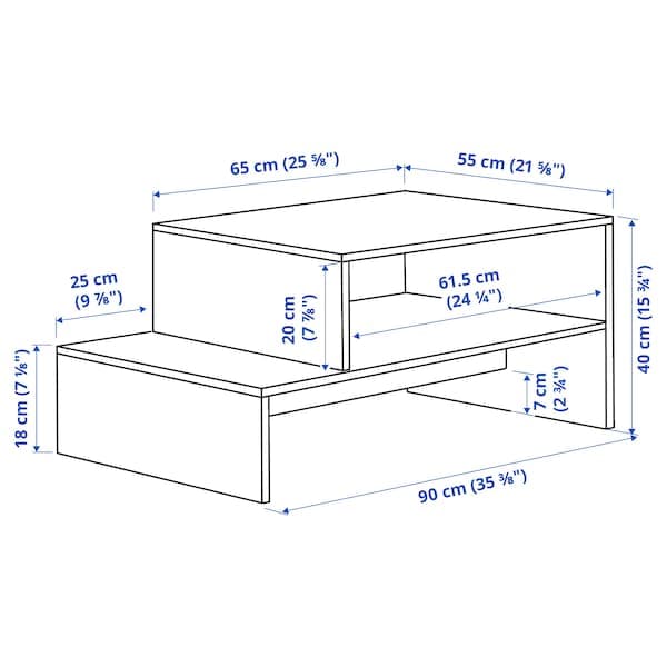 Ikea HOLMERUD - Coffee table, dark brown, 90x55 cm