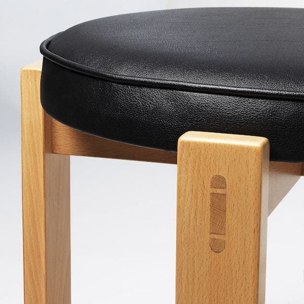 Ikea HOLMSJÖ - Stool, beech/Jonsbyn black ,