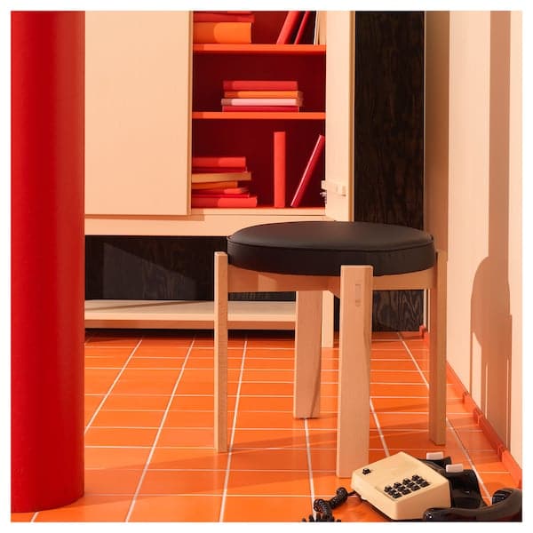 Ikea HOLMSJÖ - Stool, beech/Jonsbyn black ,