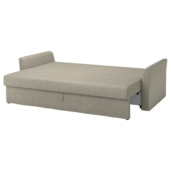 HOLMSUND - 3-seater sofa bed, Borgunda beige - best price from Maltashopper.com 59516935