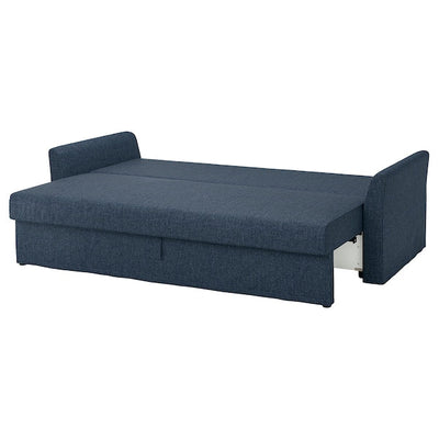 HOLMSUND - 3-seater sofa bed, Kilanda dark blue - best price from Maltashopper.com 09516928
