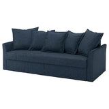 HOLMSUND 3-seat sofa bed, Kilanda dark blue, 231x96x99 cm