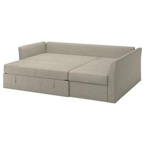 Ikea HOLMSUND - Corner sofa bed, Borgunda beige