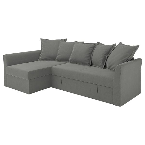 Ikea HOLMSUND - Corner sofa bed, Borgunda dark grey
