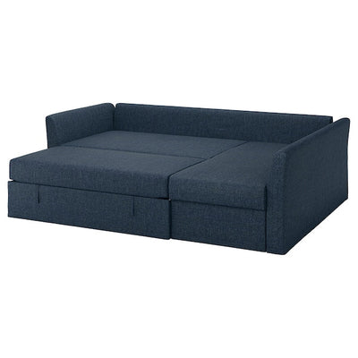 HOLMSUND - Corner sofa bed, Kilanda dark blue - best price from Maltashopper.com 49511293
