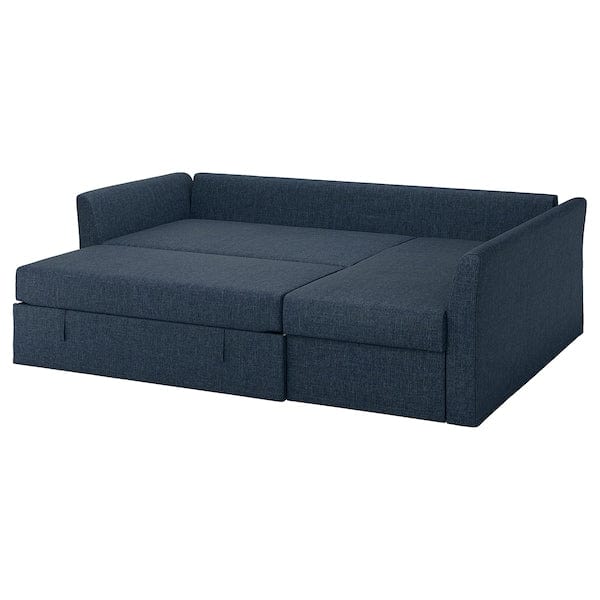 Ikea HOLMSUND - Corner sofa bed, Kilanda dark blue