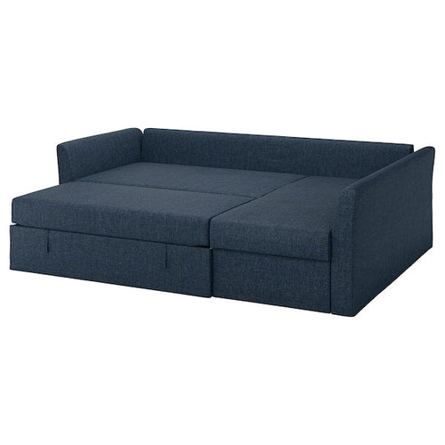 HOLMSUND - Corner sofa bed, Kilanda dark blue