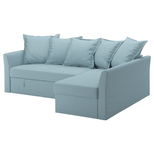 HOLMSUND Angular Sofa Bed - Blue Orrsta , - best price from Maltashopper.com 29228205