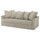 HOLMSUND - 3-seater sofa bed cover, Borgunda beige