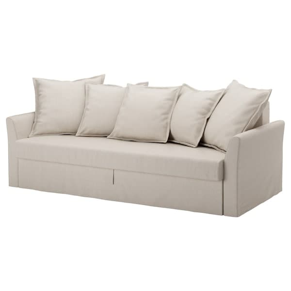 HOLMSUND 3-seater sofa bed lining - Beige Nordvalla , - best price from Maltashopper.com 90321365