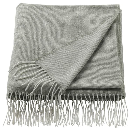 Ikea HOLMVI - Throw, light grey-green, 120x160 cm