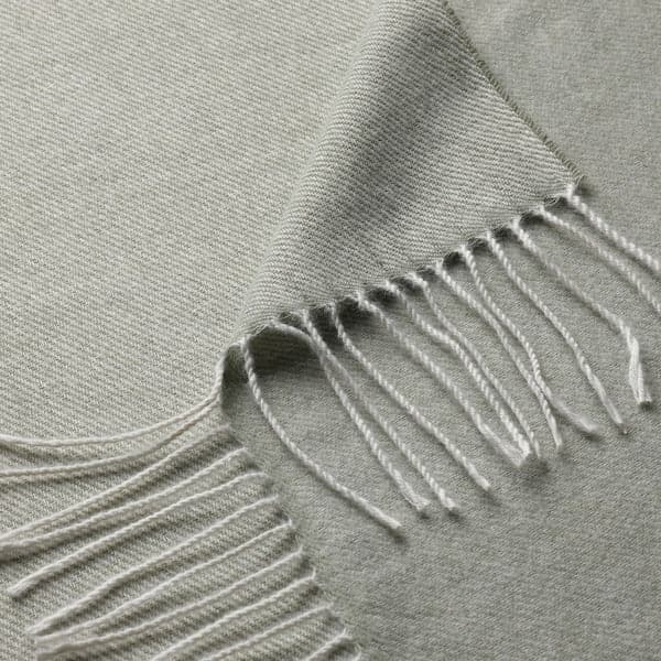 HOLMVI - Throw, light grey-green, 120x160 cm - best price from Maltashopper.com 00513613