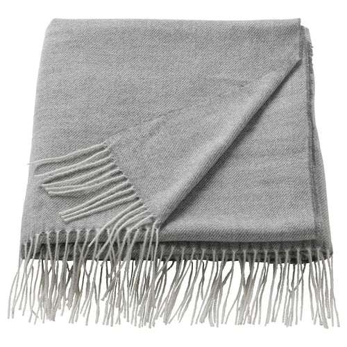 HOLMVI throw, grey, 120x160 cm