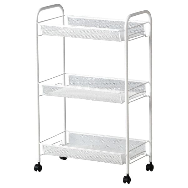 Ikea HORNAVAN - Trolley, white, 26x48x77 cm
