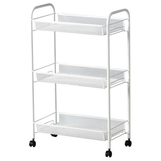 Ikea HORNAVAN - Trolley, white, 26x48x77 cm