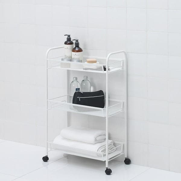 HORNAVAN - Trolley, white, 26x48x77 cm - best price from Maltashopper.com 70243873