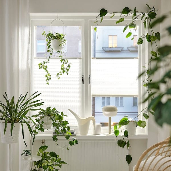 Ikea HORNVALLMO - Pleated blind, white/top-down bottom-up, 60x130 cm