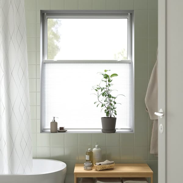 Ikea HORNVALLMO - Pleated blind, white/top-down bottom-up, 60x130 cm