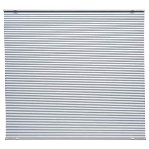 HORNVALLMO - Block-out pleated blind, white/top-down bottom-up, 100x130 cm