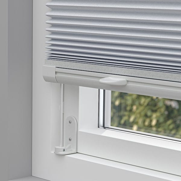 Ikea HORNVALLMO - Block-out pleated blind, white/top-down bottom-up, 100x130 cm