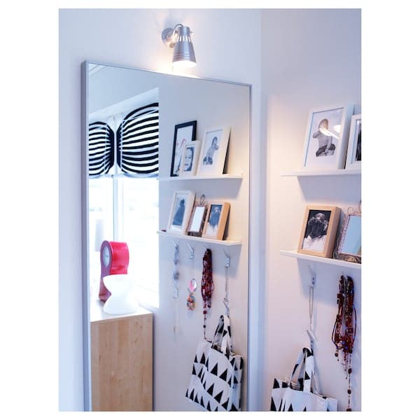 HOVET - Mirror, aluminium, 78x196 cm - best price from Maltashopper.com 50038213