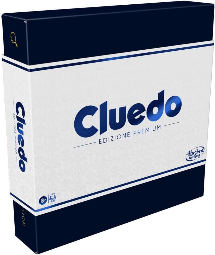 Cluedo Premium Edition, family board game for 2-6 players, premium packaging and components