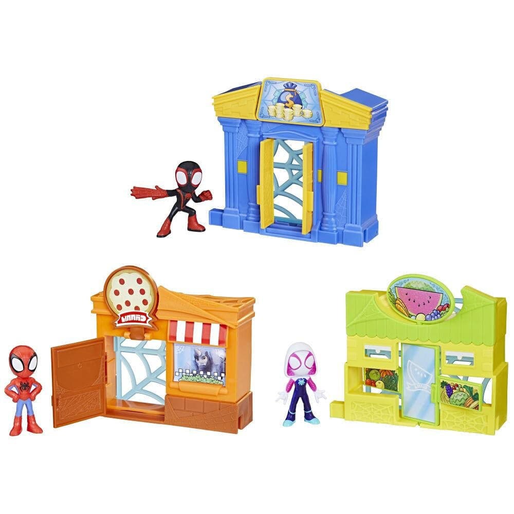 SPIDEY MINI PLAYSET CITY BLOCKS AST