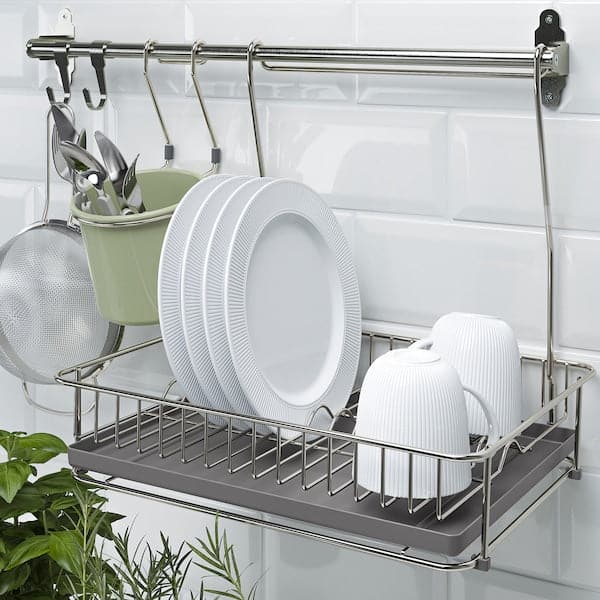 Ikea HULTARP - Rail, nickel-plated, 80 cm