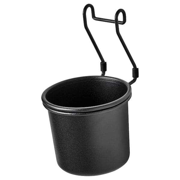 HULTARP - Container, black, 14x16 cm