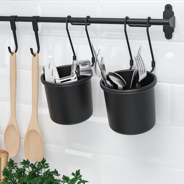 Ikea HULTARP - Container, black, 14x16 cm