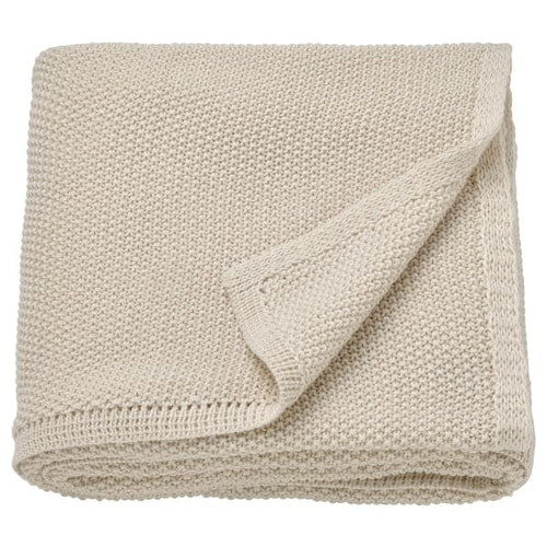 HUMLEMOTT - Throw, off-white, 130x170 cm
