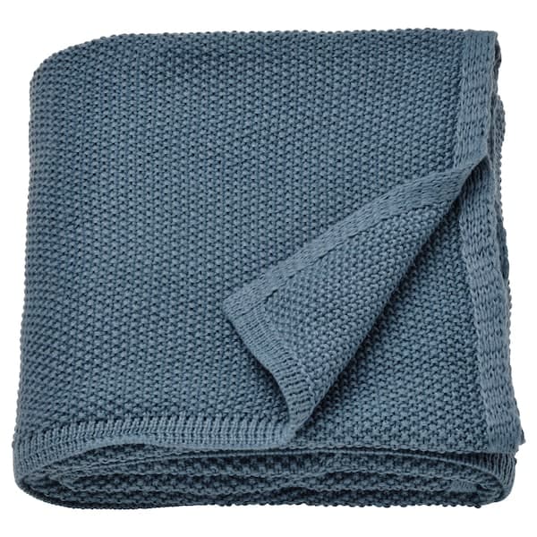 Ikea HUMLEMOTT - Throw, blue-grey, 130x170 cm