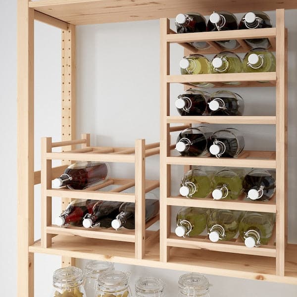 Ikea HUTTEN - 9-bottle wine rack, solid wood