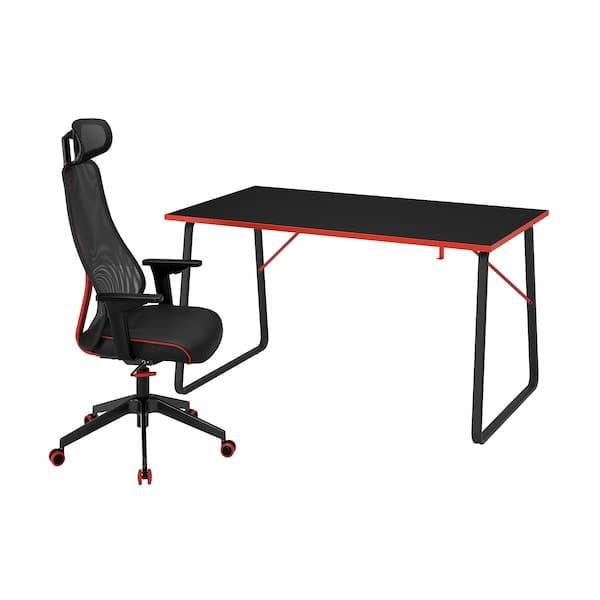 HUVUDSPELARE / MATCHSPEL - Gaming desk and chair, black , - best price from Maltashopper.com 39490960